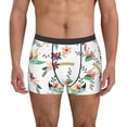 thumbnail image 1 of Kdxio Men's Boxer Briefs with Pretty Floral With Leaves Print - Comfortable and Breathable Underwear for Everyday Wear, 1 of 7