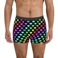 thumbnail image 1 of Kdxio Men's Boxer Briefs with Rainbow Hearts Print - Comfortable and Breathable Underwear for Everyday Wear, 1 of 5