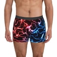 thumbnail image 1 of Kdxio Men's Boxer Briefs with Red And Blue Lightning Print - Comfortable and Breathable Underwear for Everyday Wear, 1 of 5
