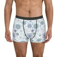 thumbnail image 1 of Kdxio Men's Boxer Briefs with Retro ice blue snowflakes Print - Comfortable and Breathable Underwear for Everyday Wear, 1 of 5