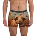 thumbnail image 1 of Kdxio Men's Boxer Briefs with Rose Cute Guinea Pig Print - Comfortable and Breathable Underwear for Everyday Wear, 1 of 5