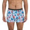 thumbnail image 1 of Kdxio Men's Boxer Briefs with Sailboats On A Waves Print - Comfortable and Breathable Underwear for Everyday Wear, 1 of 5