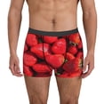 thumbnail image 1 of Kdxio Men's Boxer Briefs with Strawberry Red Print - Comfortable and Breathable Underwear for Everyday Wear, 1 of 7