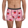 thumbnail image 1 of Kdxio Men's Boxer Briefs with Strawberry and Ladybugs Print - Comfortable and Breathable Underwear for Everyday Wear, 1 of 7