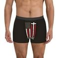 thumbnail image 1 of Kdxio Men's Boxer Briefs with USA Flag Cross Print - Comfortable and Breathable Underwear for Everyday Wear, 1 of 7