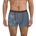 thumbnail image 1 of Kdxio Men's Boxer Briefs with White Dandelion Print - Comfortable and Breathable Underwear for Everyday Wear, 1 of 5