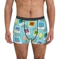 thumbnail image 1 of Kdxio Men's Boxer Briefs with World Travel1 Print - Comfortable and Breathable Underwear for Everyday Wear, 1 of 7