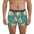 thumbnail image 1 of Kdxio Men's Boxer Briefs with Yachts And Buoys Print - Comfortable and Breathable Underwear for Everyday Wear, 1 of 5
