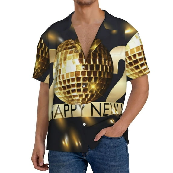 Kdxio Men's Hawaiian Shirt for Men Short Sleeve Shirt 2025 New Year 3 Summer Casual Holiday Beach Button Down T-Shirts