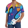 thumbnail image 1 of Kdxio Men's Hawaiian Shirt for Men Short Sleeve Shirt Abstract Color Splash Summer Casual Holiday Beach Button Down T-Shirts, 1 of 5