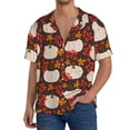 thumbnail image 1 of Kdxio Men's Hawaiian Shirt for Men Short Sleeve Shirt Autumn White Pumpkin Summer Casual Holiday Beach Button Down T-Shirts, 1 of 5