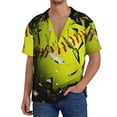 thumbnail image 1 of Kdxio Men's Hawaiian Shirt for Men Short Sleeve Shirt Ball Summer Casual Holiday Beach Button Down T-Shirts, 1 of 5