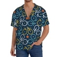 thumbnail image 1 of Kdxio Men's Hawaiian Shirt for Men Short Sleeve Shirt Bicycle Colorful Summer Casual Holiday Beach Button Down T-Shirts, 1 of 5