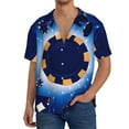 thumbnail image 1 of Kdxio Men's Hawaiian Shirt for Men Short Sleeve Shirt Blue Casino Summer Casual Holiday Beach Button Down T-Shirts, 1 of 5