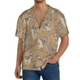 thumbnail image 1 of Kdxio Men's Hawaiian Shirt for Men Short Sleeve Shirt Cactus Alpaca Summer Casual Holiday Beach Button Down T-Shirts, 1 of 7