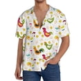 thumbnail image 1 of Kdxio Men's Hawaiian Shirt for Men Short Sleeve Shirt Chickens A Summer Casual Holiday Beach Button Down T-Shirts, 1 of 5