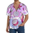 thumbnail image 1 of Kdxio Men's Hawaiian Shirt for Men Short Sleeve Shirt Dragon Fruit Summer Casual Holiday Beach Button Down T-Shirts, 1 of 5