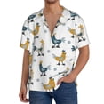 thumbnail image 1 of Kdxio Men's Hawaiian Shirt for Men Short Sleeve Shirt Farm Roosters Summer Casual Holiday Beach Button Down T-Shirts, 1 of 7