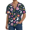 thumbnail image 1 of Kdxio Men's Hawaiian Shirt for Men Short Sleeve Shirt Floral Rabbit Summer Casual Holiday Beach Button Down T-Shirts, 1 of 7