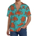thumbnail image 1 of Kdxio Men's Hawaiian Shirt for Men Short Sleeve Shirt Fun Octopus Summer Casual Holiday Beach Button Down T-Shirts, 1 of 5