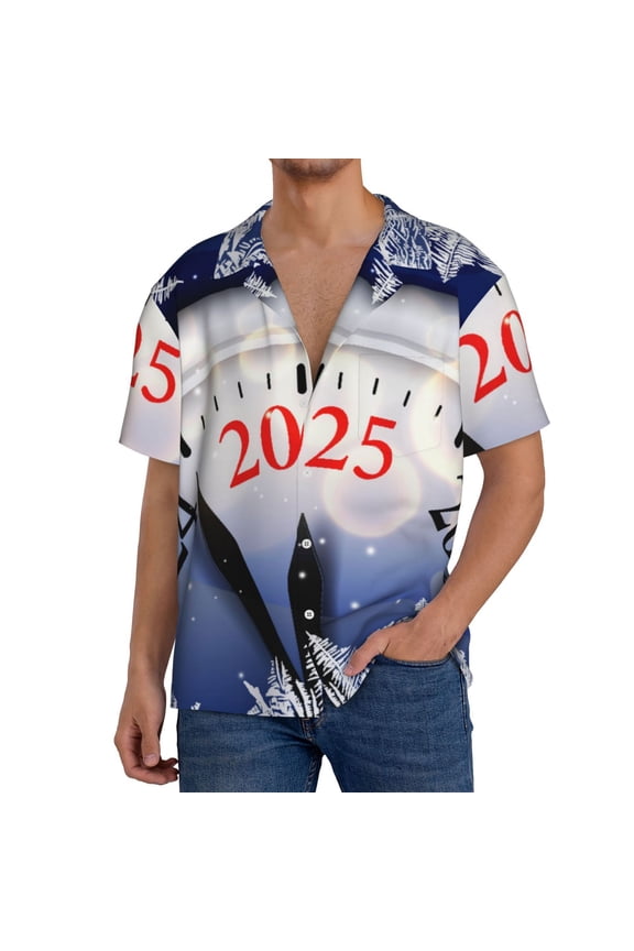 Men's Hawaiian Shirt for Men Short Sleeve Shirt Gold Glitter Shining In Light With 2025 Summer Casual Holiday Beach Button Down T-Shirts