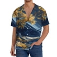 thumbnail image 1 of Kdxio Men's Hawaiian Shirt for Men Short Sleeve Shirt Golden Fantasy Landscape Summer Casual Holiday Beach Button Down T-Shirts, 1 of 5