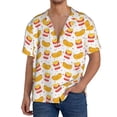 thumbnail image 1 of Kdxio Men's Hawaiian Shirt for Men Short Sleeve Shirt Hot Dog Summer Casual Holiday Beach Button Down T-Shirts, 1 of 5