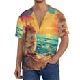 thumbnail image 1 of Kdxio Men's Hawaiian Shirt for Men Short Sleeve Shirt Island Beach Guinea Pig Summer Casual Holiday Beach Button Down T-Shirts, 1 of 5
