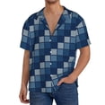 thumbnail image 1 of Kdxio Men's Hawaiian Shirt for Men Short Sleeve Shirt Pixel Grid Summer Casual Holiday Beach Button Down T-Shirts, 1 of 7