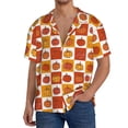 thumbnail image 1 of Kdxio Men's Hawaiian Shirt for Men Short Sleeve Shirt Pumpkin Plaid Summer Casual Holiday Beach Button Down T-Shirts, 1 of 5