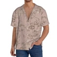 thumbnail image 1 of Kdxio Men's Hawaiian Shirt for Men Short Sleeve Shirt Rose Gold Marble Texture Summer Casual Holiday Beach Button Down T-Shirts, 1 of 5