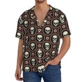 thumbnail image 1 of Kdxio Men's Hawaiian Shirt for Men Short Sleeve Shirt Skulls And Red Eyeballs Summer Casual Holiday Beach Button Down T-Shirts, 1 of 5
