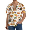 thumbnail image 1 of Kdxio Men's Hawaiian Shirt for Men Short Sleeve Shirt Thanksgiving Turkeys 1 Summer Casual Holiday Beach Button Down T-Shirts, 1 of 1