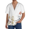 thumbnail image 1 of Kdxio Men's Hawaiian Shirt for Men Short Sleeve Shirt Watercolor Floral Summer Casual Holiday Beach Button Down T-Shirts, 1 of 5
