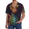 thumbnail image 1 of Kdxio Men's Hawaiian Shirt for Men Short Sleeve Shirt Whimsical Dragon Color Cool Summer Casual Holiday Beach Button Down T-Shirts, 1 of 1