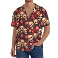 thumbnail image 1 of Kdxio Men's Hawaiian Shirt for Men Short Sleeve Shirt record Skull rock Summer Casual Holiday Beach Button Down T-Shirts, 1 of 5