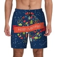 thumbnail image 1 of Kdxio Merry Christmas 1 Print Men'S Swim Trunks With Compression Liner 7 Inch Inseam Quick Dry Swim Shorts, 1 of 7