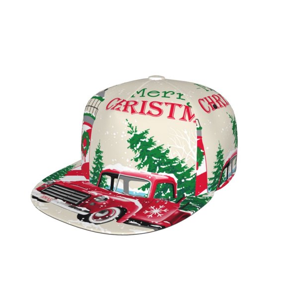Kdxio Merry Christmas 1 Print Snapback Hat for Men Women,Adjustable Baseball Cap