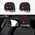 thumbnail image 1 of Kdxio Merry Christmas Elk Pattern Print 2 Piece Car Head Rest Covers Set Auto Front/Rear Seats Headrest Cover Universal Fit Most Cars,Sedan, SUV, 1 of 9