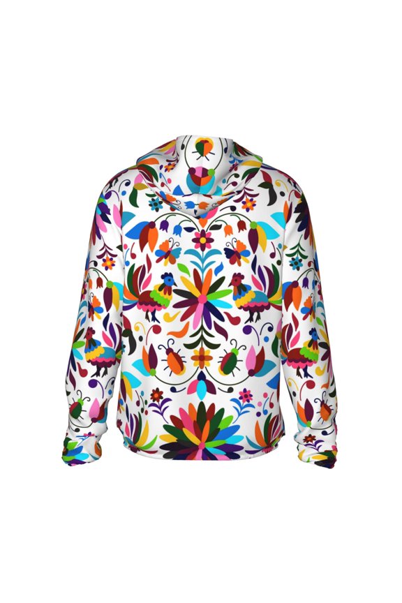 Mexican Bright Style Print Women Men Sun Protection UPF 50+ Jackets Zip Up Long Sleeve Hoodie Hiking Lightweight with Pockets