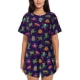 thumbnail image 1 of Kdxio Mexican Frogs Print Pajamas Sets for Women Short-Sleeved Pjs with Lounge Shorts Two Piece Sleepwear S-4XL, 1 of 5