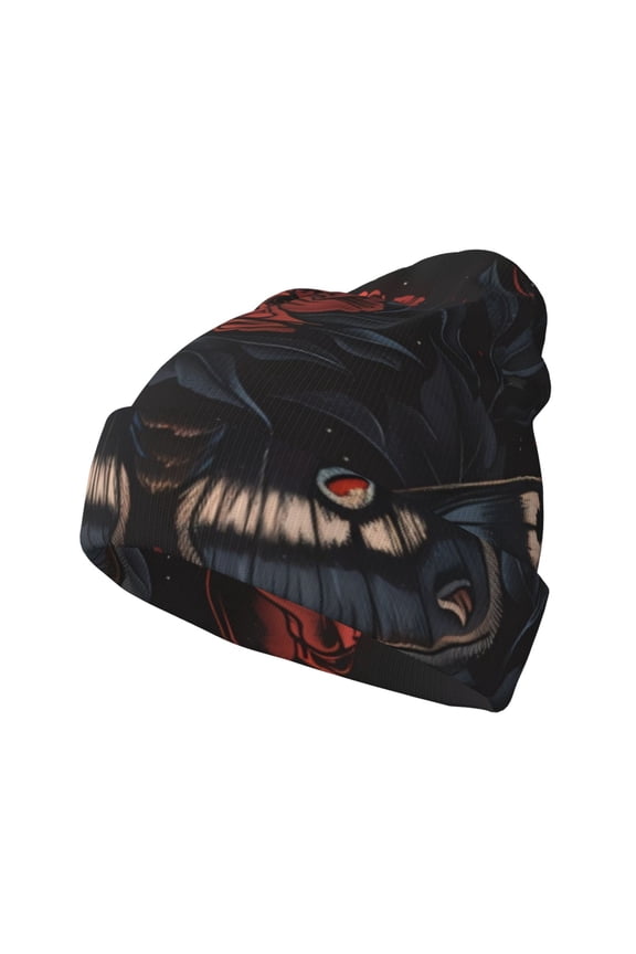 Midnight Butterfly Floral Dream Winter Beanie for Men Women Beanie Knit Hat Cuffed Cap Beanie Knit Chunky Snow Cap