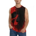 thumbnail image 1 of Kdxio Minimalist Skull Red for Men's Muscle T-shirt,Sleeveless for Workout Running Athletic Gym Lounge Casual, 1 of 5