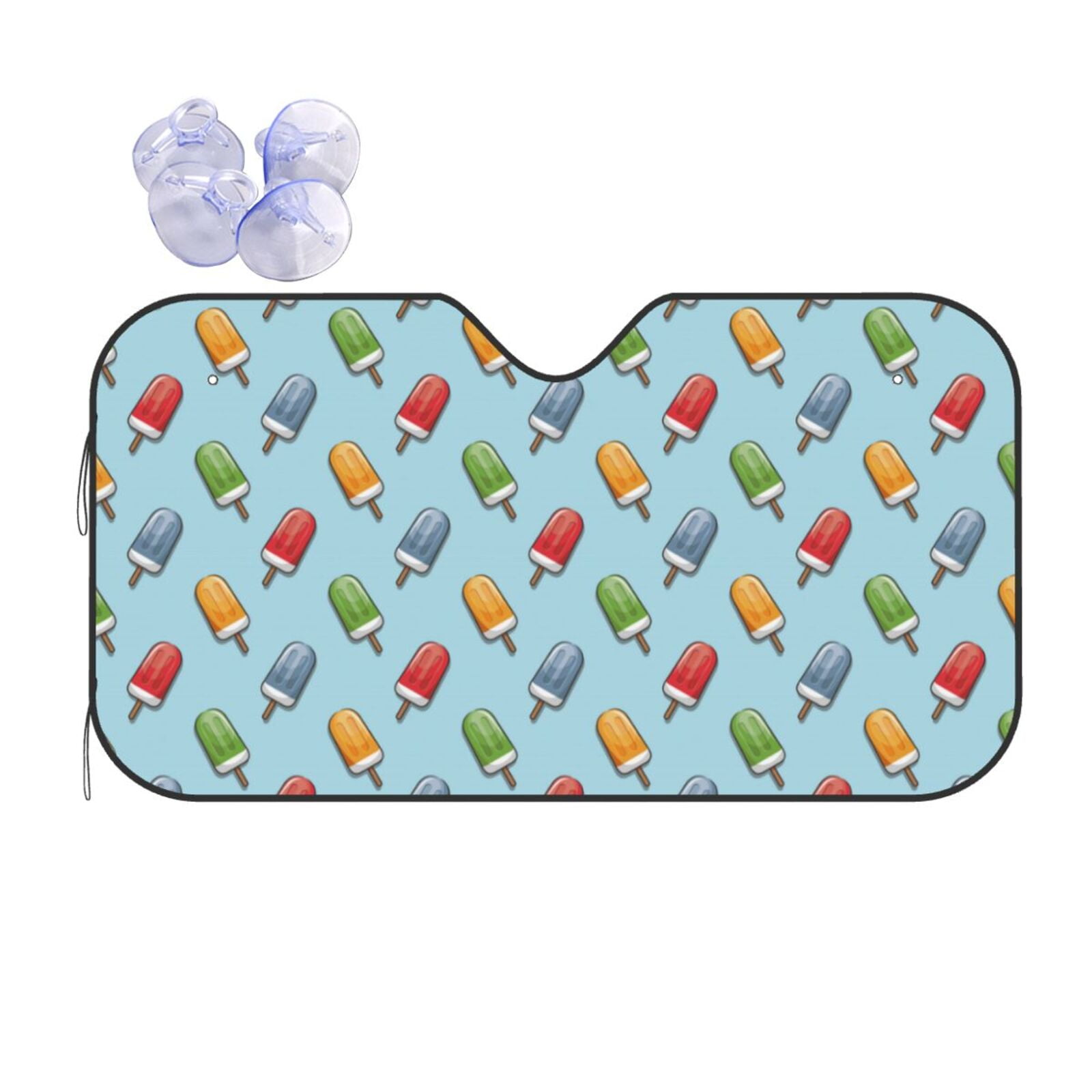 Fastfood Print Pattern Car Sun Shade