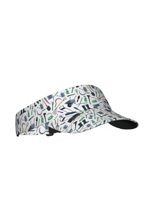 Modern Industry Print Sun Visor Hat Golf Visor Adjustable Velcro Outdoor Sports Cap for Men Women