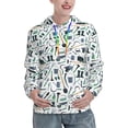thumbnail image 1 of Kdxio Modern Industry Print Womens Oversized Hoodies Sweatshirts Hooded Pullover Tops Sweaters Casual-Medium, 1 of 7
