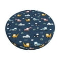 thumbnail image 1 of Kdxio Modern Modern Excavator Print Stool Covers Round,Stretch Round Bar Stool Covers Washable Bar Stool Cushion Slipcover for 12-15 Inch Chair, 1 of 7