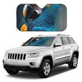 thumbnail image 1 of Kdxio Modern Style Blue Parrot Print Windshield Sun Shade, Foldable Sun Blocker for Car,Truck,SUV Automotive Interior Sun Protection,Reflective Shade for Front Windshield(Small), 1 of 6