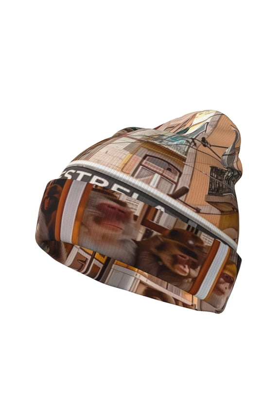 Modern Urban Monkey Winter Beanie for Men Women Beanie Knit Hat Cuffed Cap Beanie Knit Chunky Snow Cap