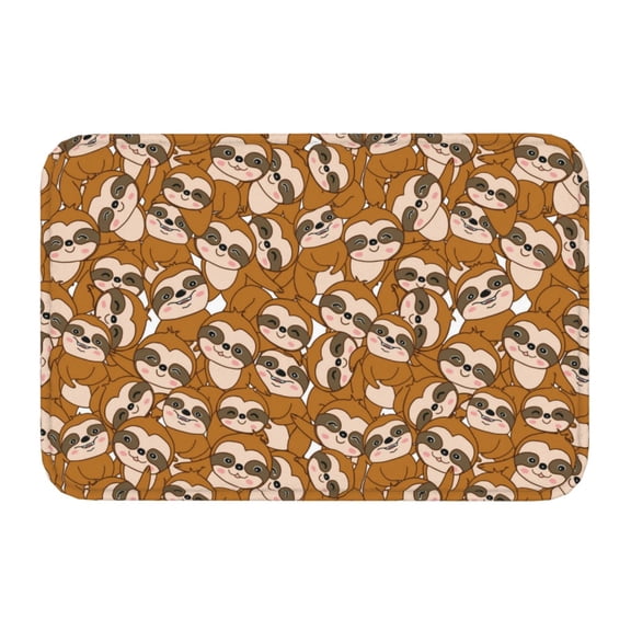 Kdxio Monkey Sloth,16" x 24", Non-Slip Front Door Mats,Outdoor Welcome Mat Washable